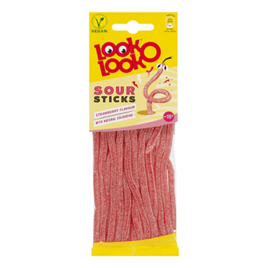 Look-O-Look Jordgubbsstänger - 90 gram