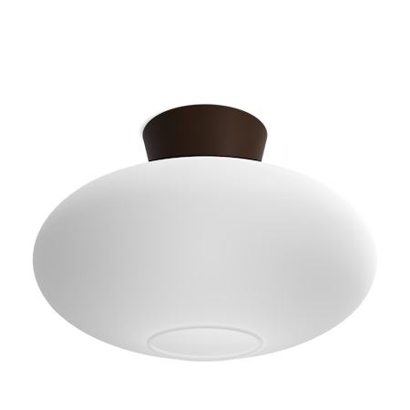 Bullo XL Plafond Ø38 cm Oxid/Opal