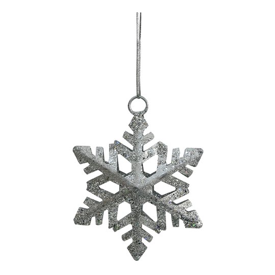 Julhänge Snöflinga Silver/Glitter - 1-pack