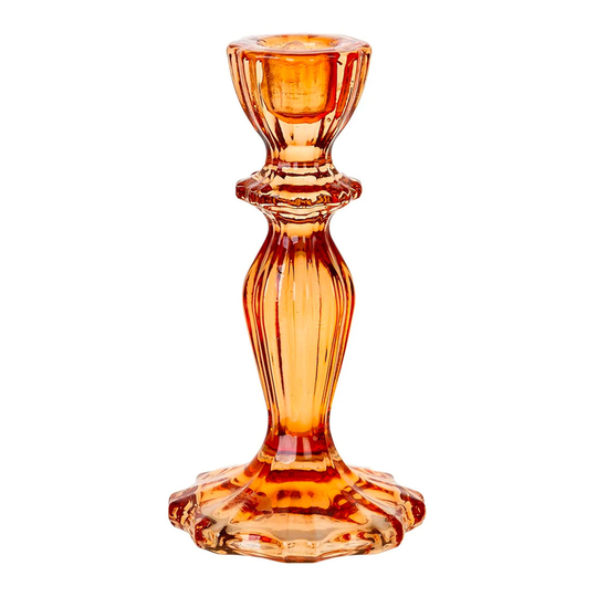 Orange Ljusstake i Glas