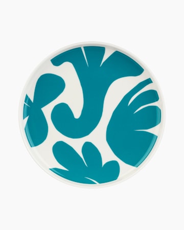 Oiva / Leikko Tallrik 20 Cm Vit7Teal