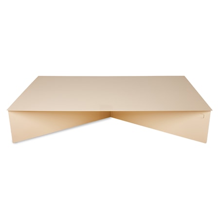 Soffbord 110x70cm Metall Cream