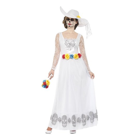 Day of the Dead Skelettbrud Maskeraddräkt - Small