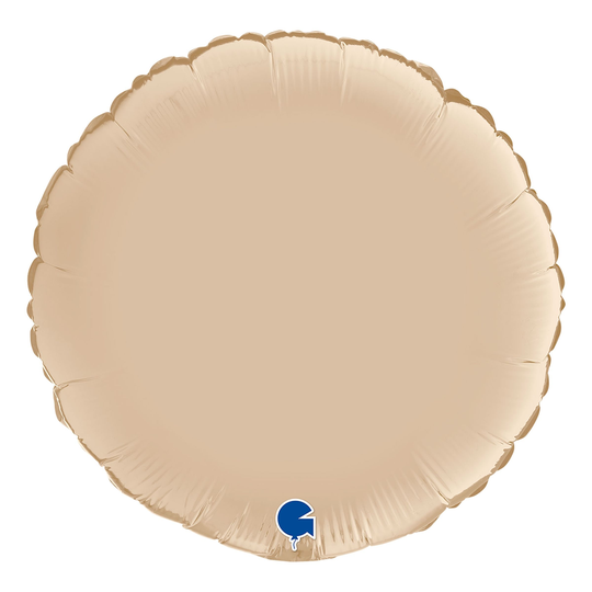 Folieballong Rund Satin Cream