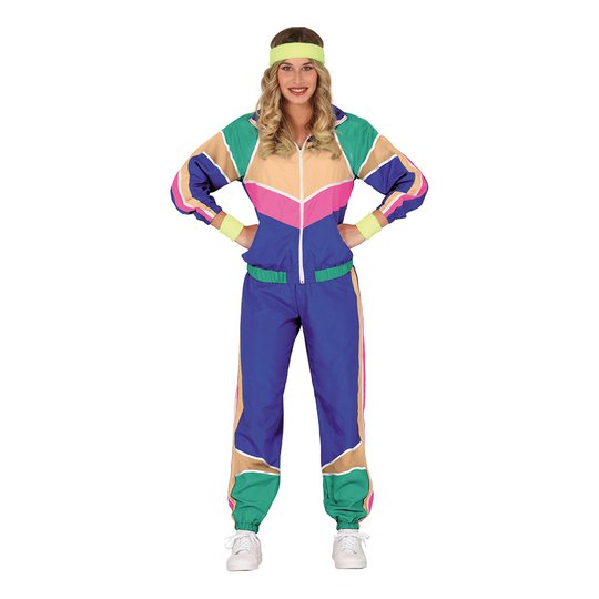 80-tals Joggingdress Dam Maskeraddräkt - Small
