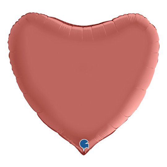 Folieballong Hjärta Satin Roséguld - 91 cm