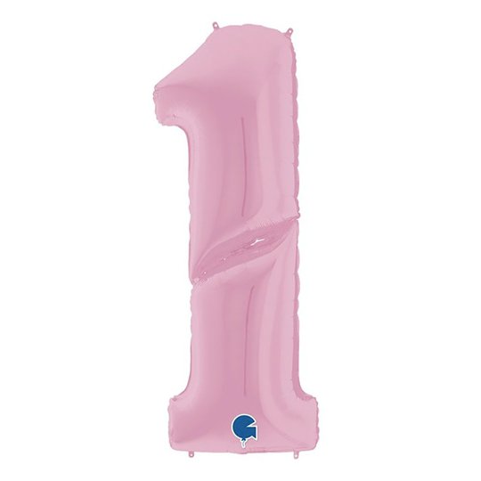 Sifferballong Pastellrosa Gigantisk