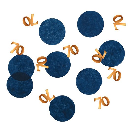 Bordskonfetti Happy 70th True Blue - 25 gram