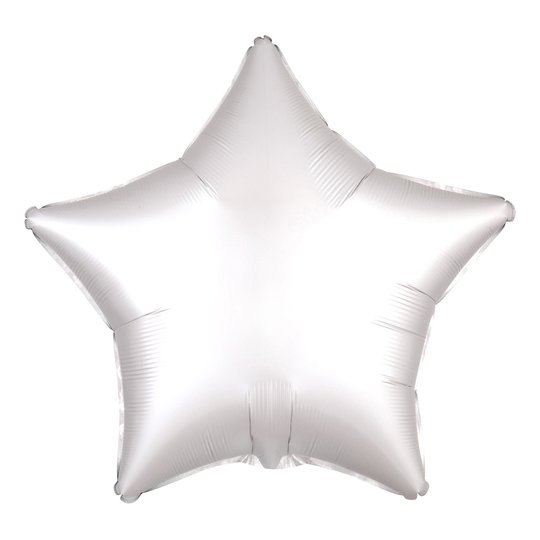 Folieballong Stjärna Satin Vit