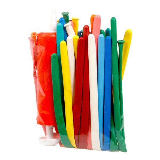 Figurballonger med Pump - 20-pack