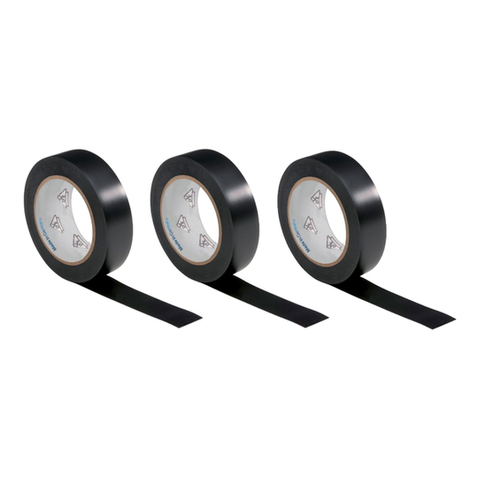 Eltejp Svart - 3-pack