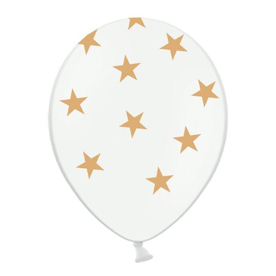 Ballonger med Guldstjärnor - 6-pack