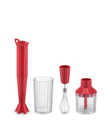 Plissé Stavmixer Set 500W Röd