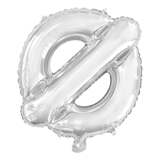 Bokstavsballong Mini Silver - Bokstav ø