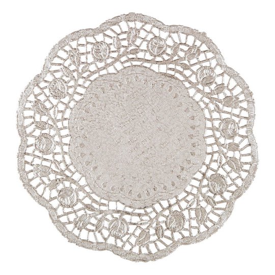Tårtunderlägg Runda Silver - 4-pack