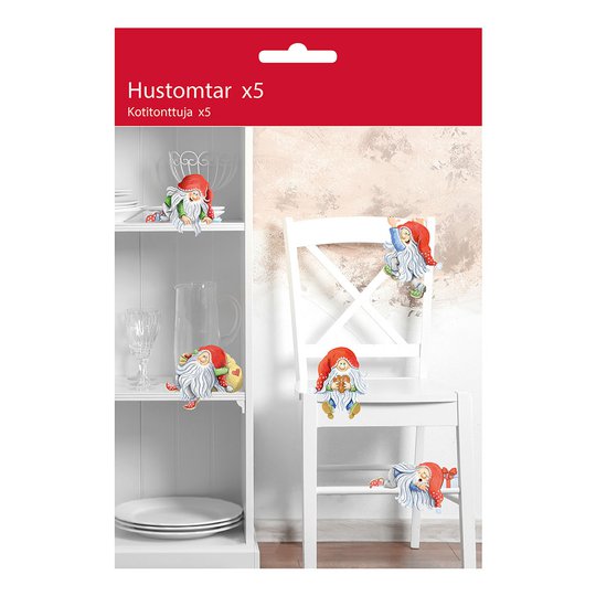 Hustomtar Dekoration i Papp - 5-pack