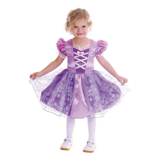 Lila Prinsessa Barn Maskeraddräkt - Small