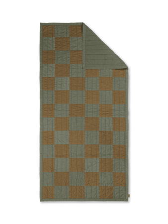 Duo Quiltad pläd Green Tonal