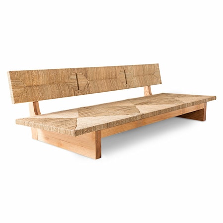 Handvävd Loungesoffa Ek