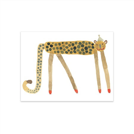 Smiling Leopard Elvis Poster Multi