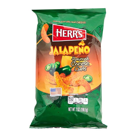 Herr's Jalapeno Cheese Curls - 198 gram