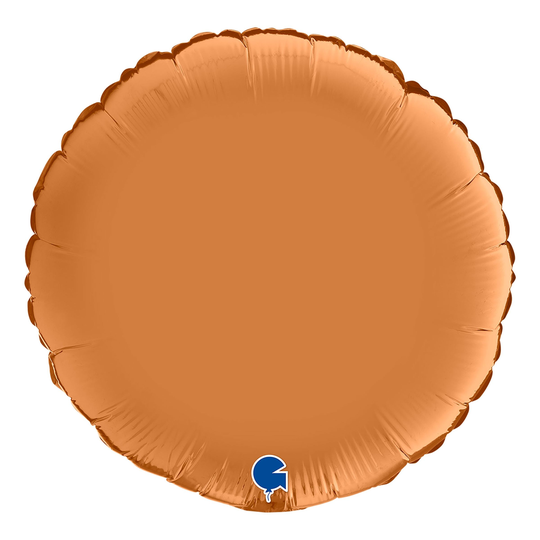 Folieballong Rund Satin Caramel
