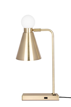 Ludo Bordslampa Borstad Mässing/Vit