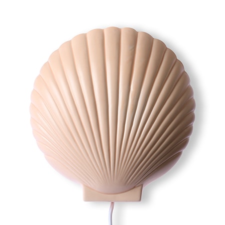 HKliving Suites Special: ceramic shell wall lamp terra