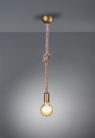 Rope Taklampa E27 Antik mässing