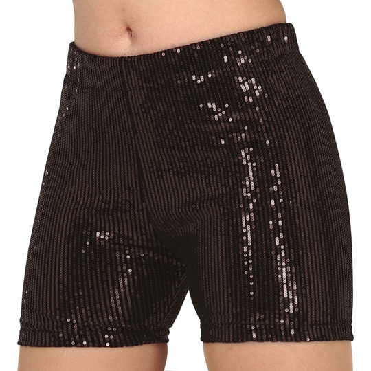 Svarta Paljettshorts - One size