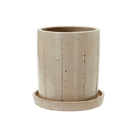 Blomkruka med bricka Julian Beige