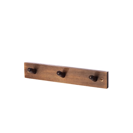 Klädhängare 3 knoppar Brun