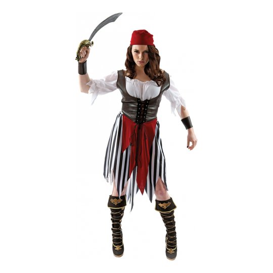 Piratkvinna Maskeraddräkt - Small