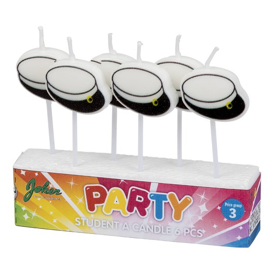 Tårtljus Studentmössor - 6-pack