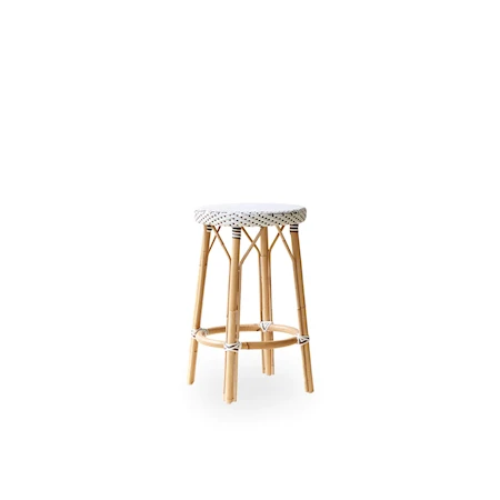 Simone Barstol 68 cm Vit/Cappuchino
