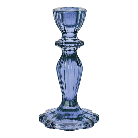Ljusstake i Glas Boho - Mörkblå