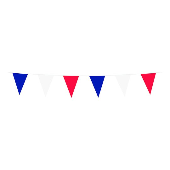 Flaggirlang Röd/Blå/Vit - 10 meter