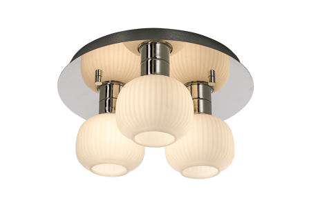 Messina Plafond Bad Krom/Vit IP44