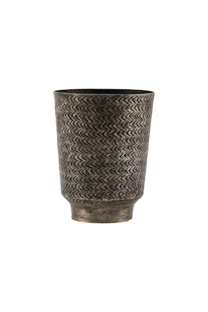 Kruka Oli Borstad svart finish 18 cm
