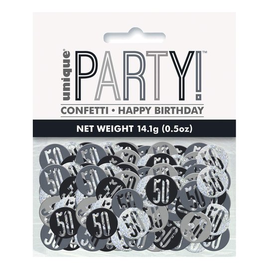 Konfetti 50 Svart/Silver - 14 gram