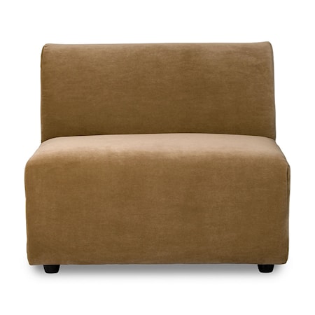 Jax couch: element mittdel velvet mustard