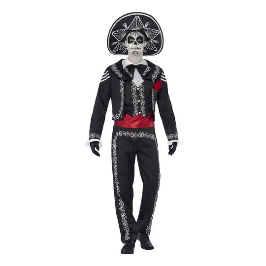 Day of the Dead Señor Bones Maskeraddräkt - Large