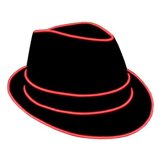 El Wire LED Hatt - Röd