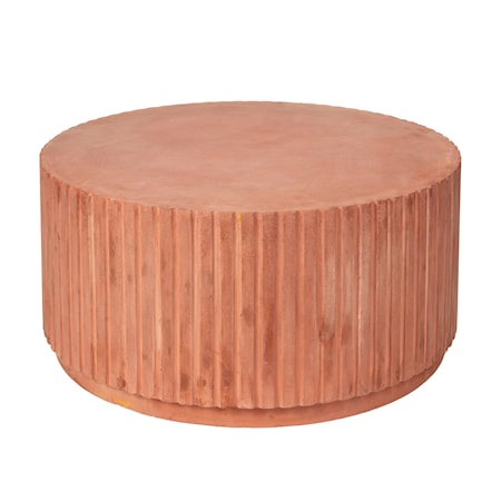 Rillo Podium Sidobord Ø75cm Fiberlera Terracotta