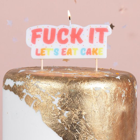 Tårtljus Fuck It Lets Eat - 1-pack