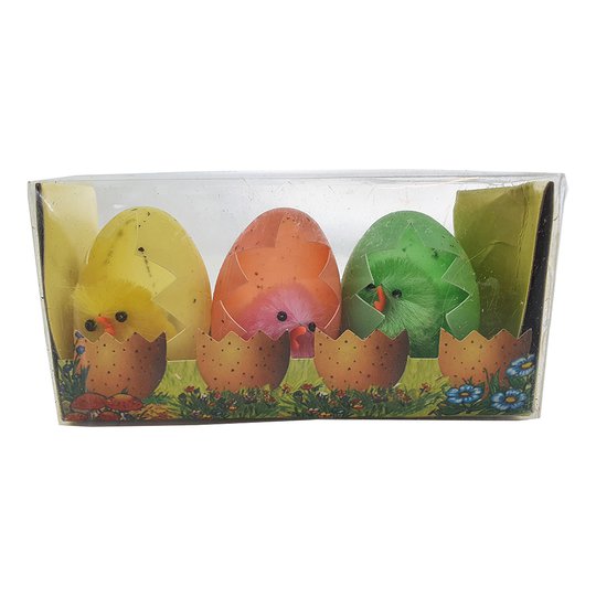 Chenillekycklingar i Ägg - 3-pack