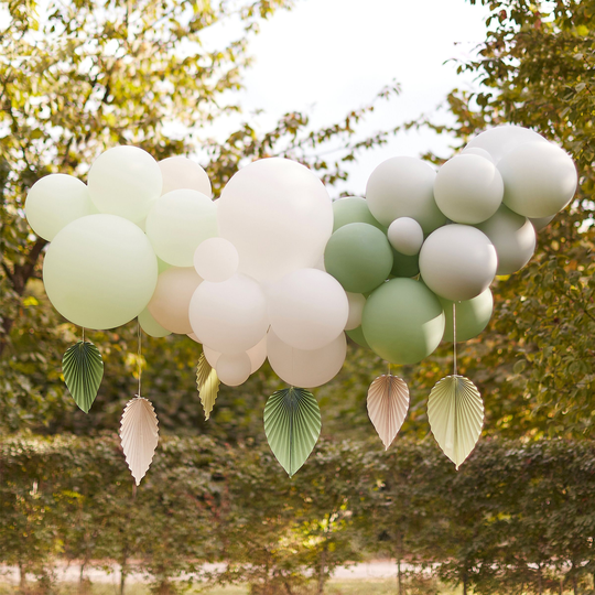 Ballongbåge Grön Mix Palmblad