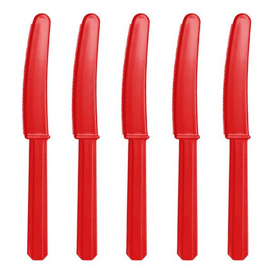 Plastknivar Röda - 20-pack