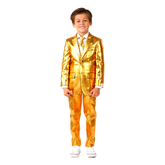 OppoSuits Boys Groovy Gold Kostym - 92/98