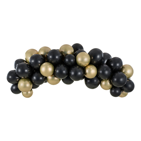 Ballongbåge Svart/Guld - 200 cm